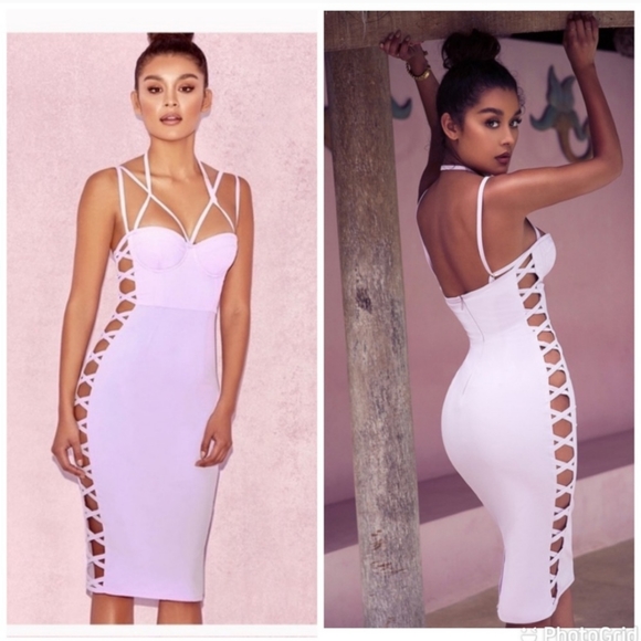 House of CB Lilac Strap Dress - Picture 6 of 11